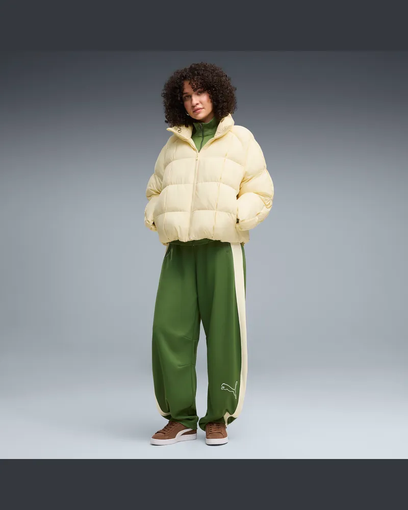 Puma Pantaloni sportivi T7 Love Of The Cat dal taglio morbido da donna, Abbigliamento, Verde Green