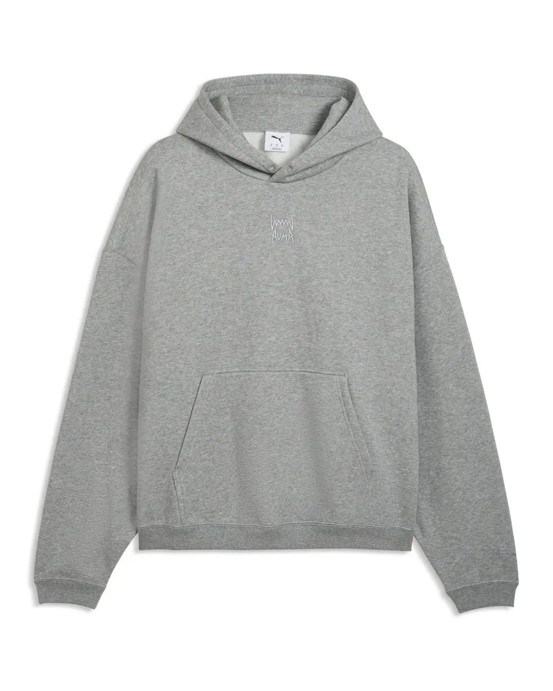 Puma Felpa da basket con cappuccio in pile Fundamentals dal taglio morbido da uomo, Accessori, Grigio Gray