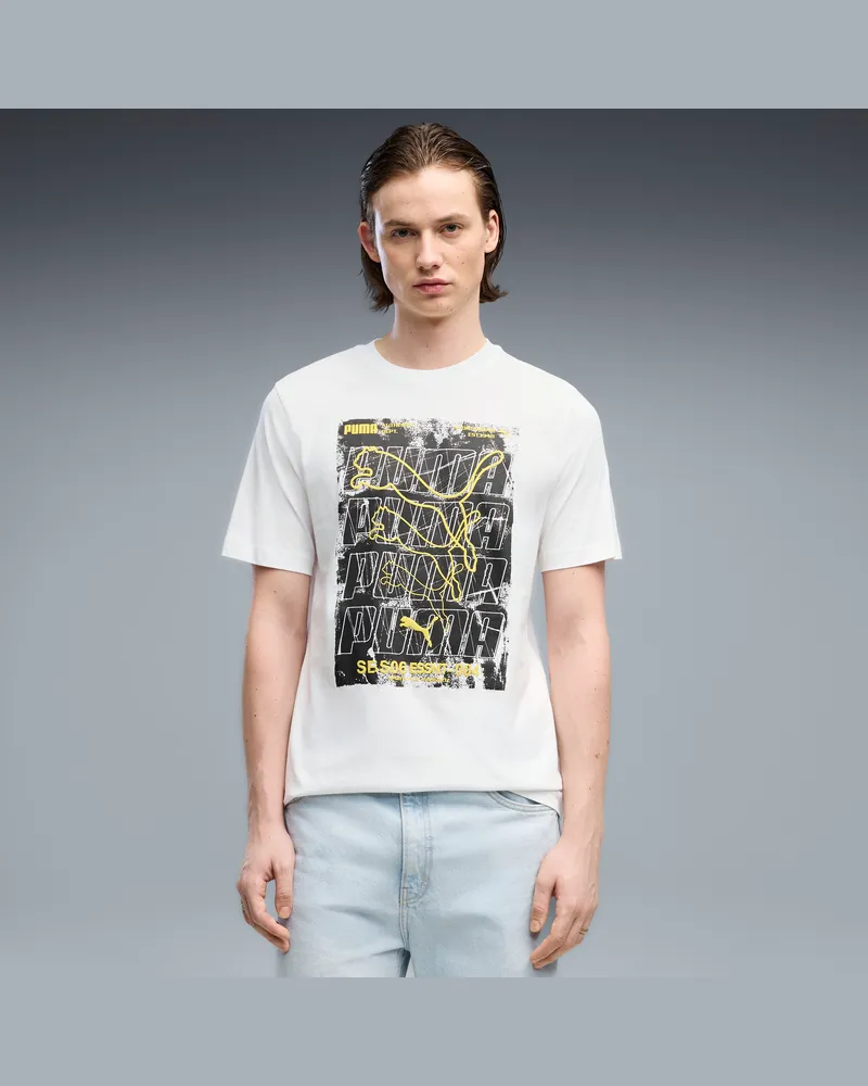 Puma T-shirt Graphics Box da uomo, Accessori, Bianco White