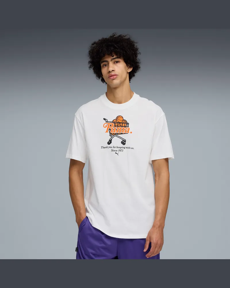 Puma T-shirt da basket Junior Varsity I dal taglio morbido da uomo, Accessori, Bianco White