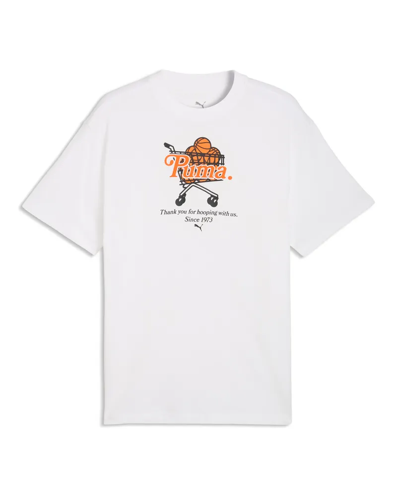 Puma T-shirt da basket Junior Varsity I dal taglio morbido da uomo, Accessori, Bianco White