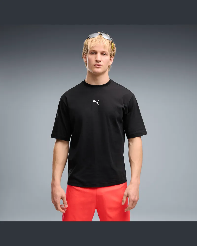 Puma T-shirt con grafica Run Culture Collective da uomo, Accessori, Nero Black