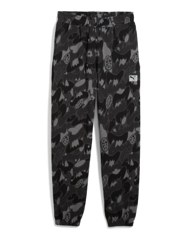 Puma Pantaloni della tuta da basket mimetici Dress Code da uomo, Accessori, Nero Black