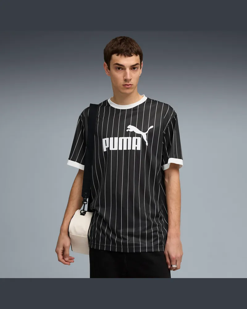 Puma Felpa a righe Essentials da uomo, Accessori, Nero Black