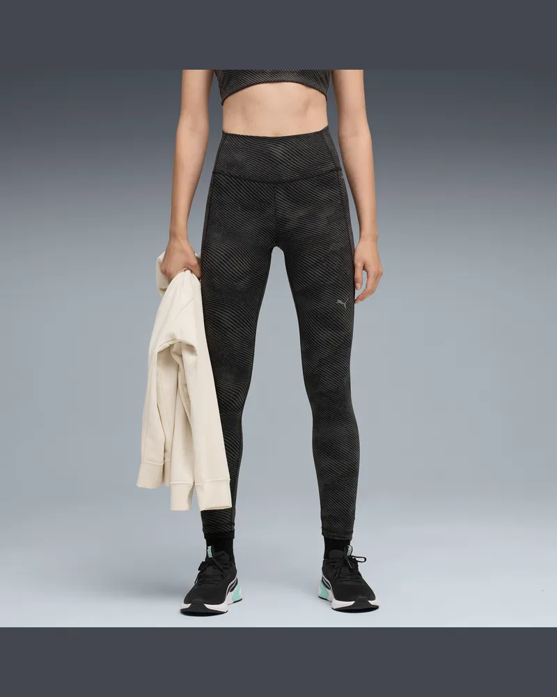 Puma Calzamaglia a vita alta CLOUDSPUN da donna, Abbigliamento, Nero Black