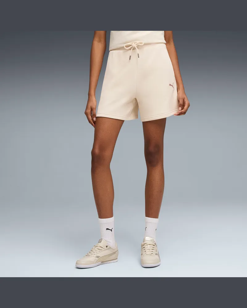 Puma Shorts a vita alta  Class 5" da donna, Accessori, Bianco White