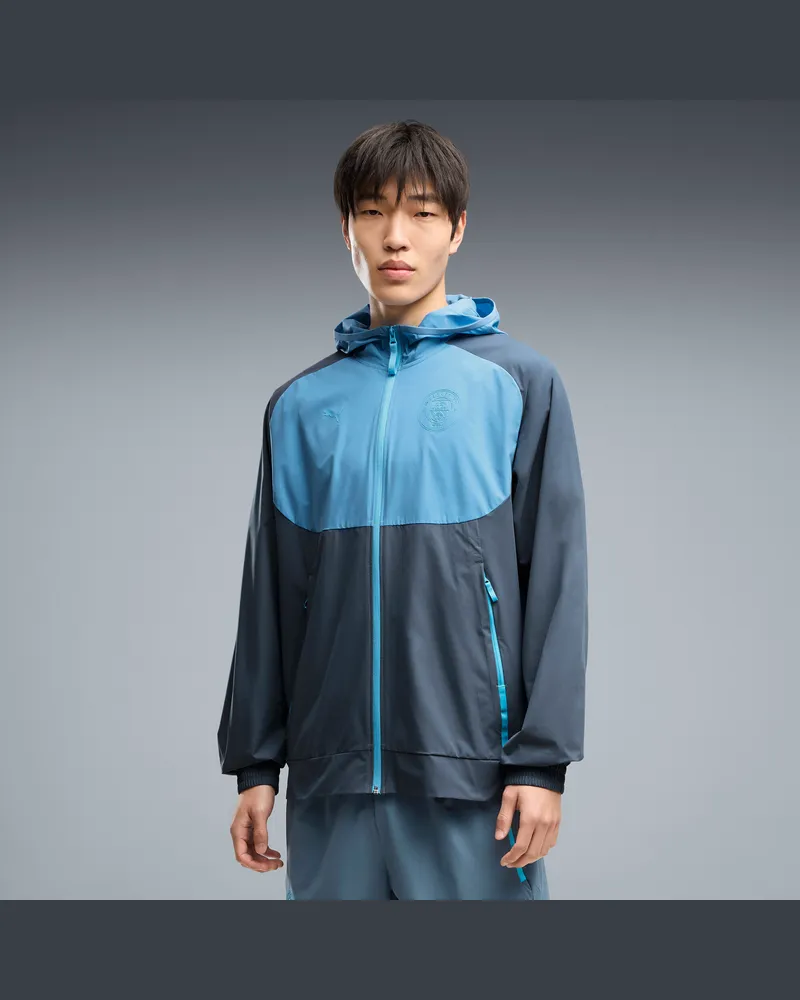 Puma Giacca in tessuto Manchester City TECH con zip integrale da uomo, Abbigliamento, Grigio Gray