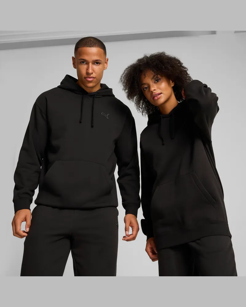 Puma Felpa con cappuccio Essentials Elevated unisex, Abbigliamento, Nero Black