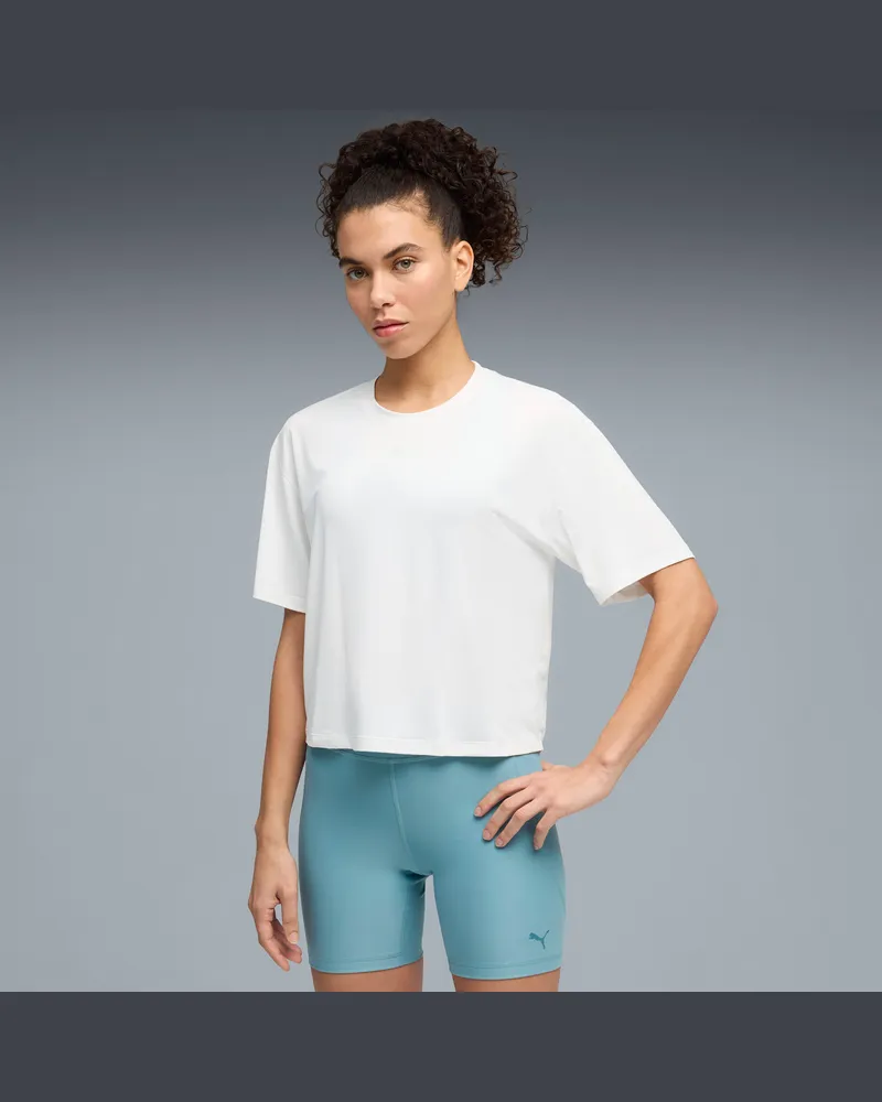 Puma T-shirt CLOUDSPUN dal taglio morbido da donna, Abbigliamento, Bianco White