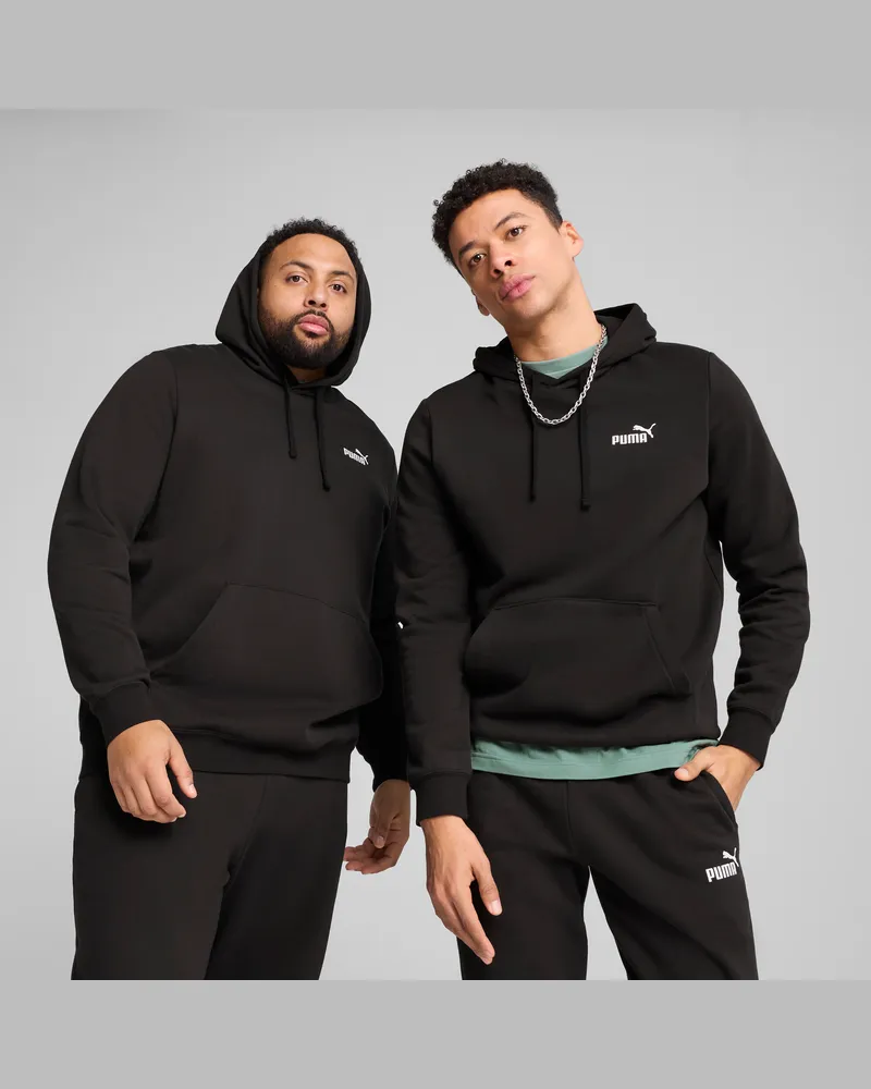 Puma Felpa con cappuccio Essentials con logo piccolo N. 1 da uomo, Abbigliamento, Nero Black