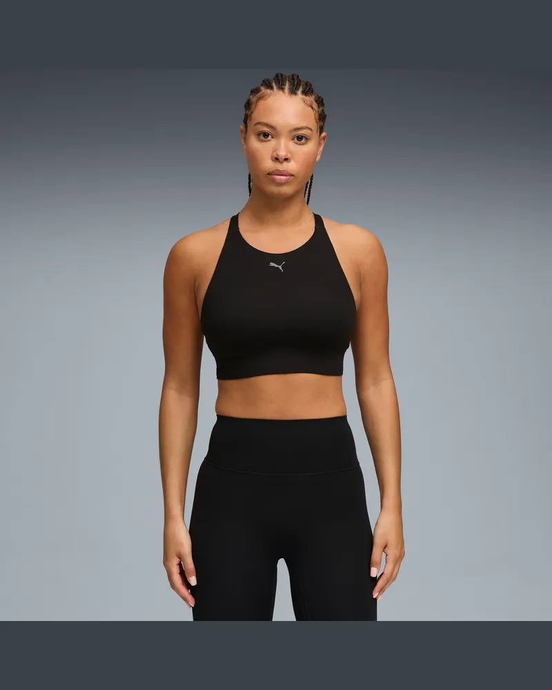 Puma Reggiseno a collo alto SHAPELUXE da donna, Abbigliamento, Nero Black