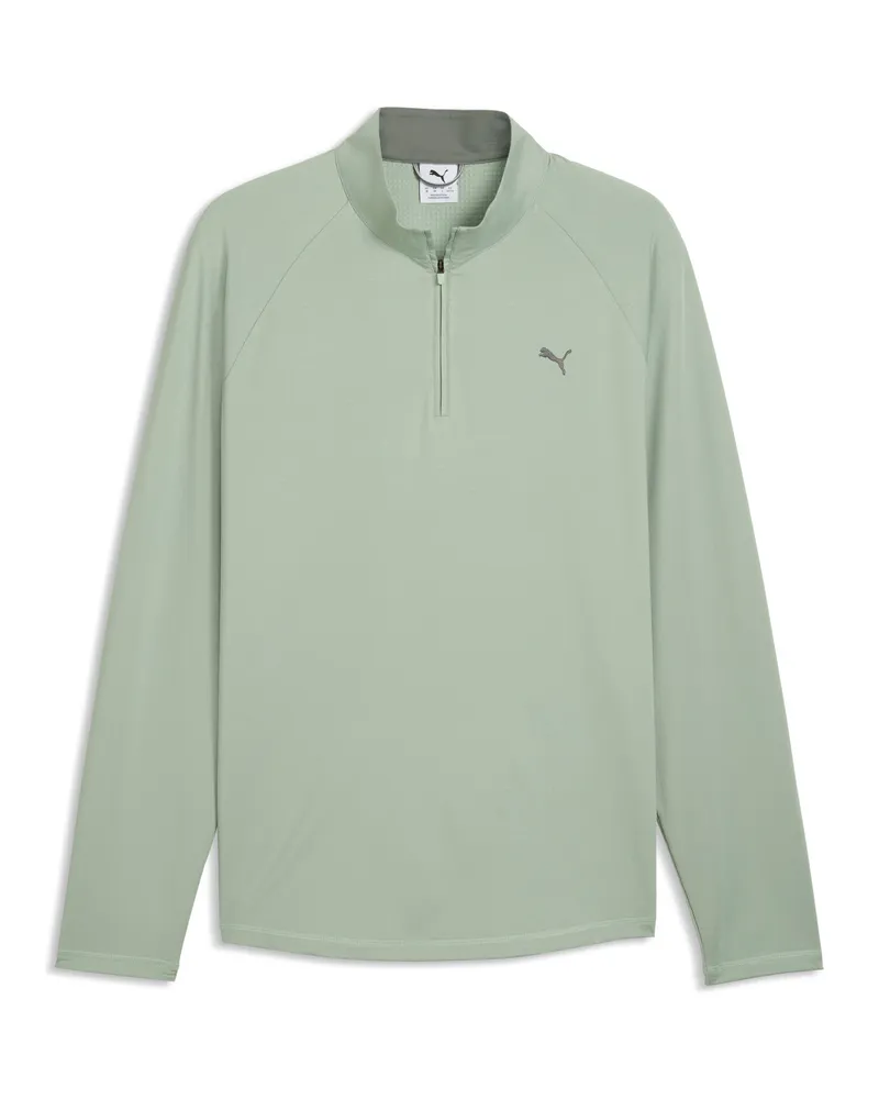 Puma Giacca da golf con zip corta Pure Grid da uomo, Accessori, Verde Green