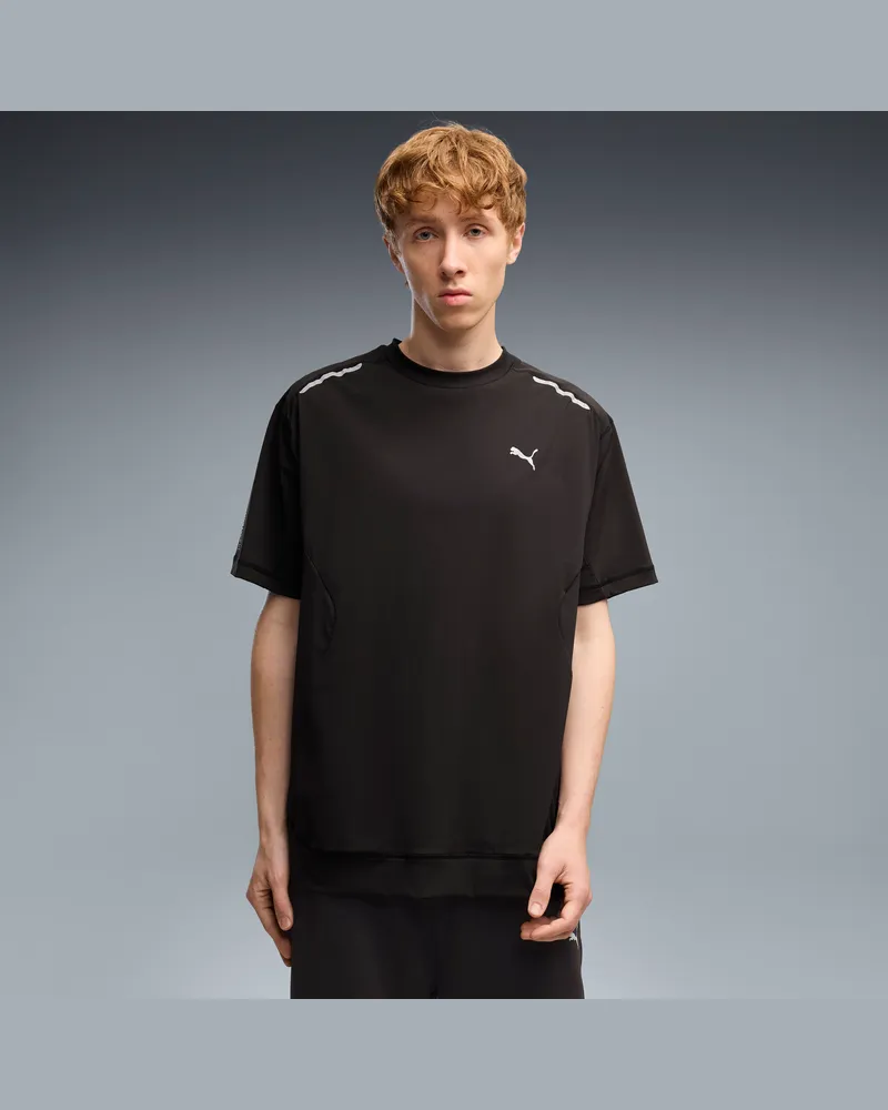 Puma T-shirt in tessuto indemagliabile dal taglio morbido TECH da uomo, Abbigliamento, Nero Black