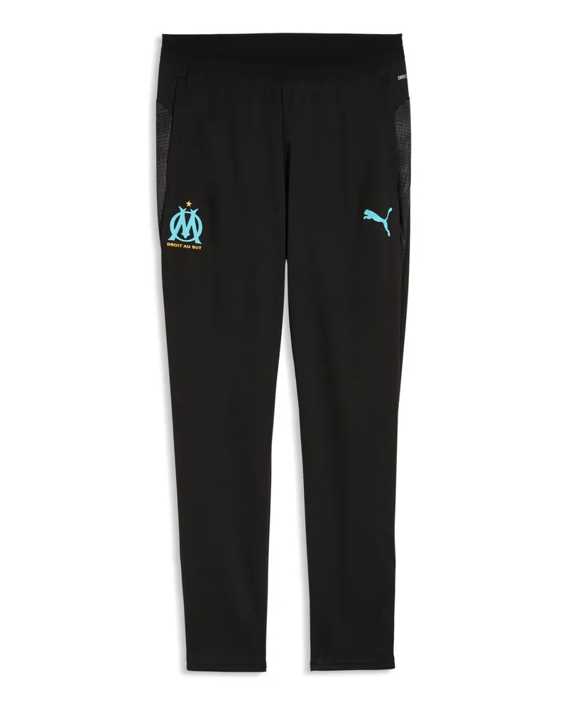 Puma Pantaloni da training Olympique de Marseille da uomo, Accessori, Nero Black