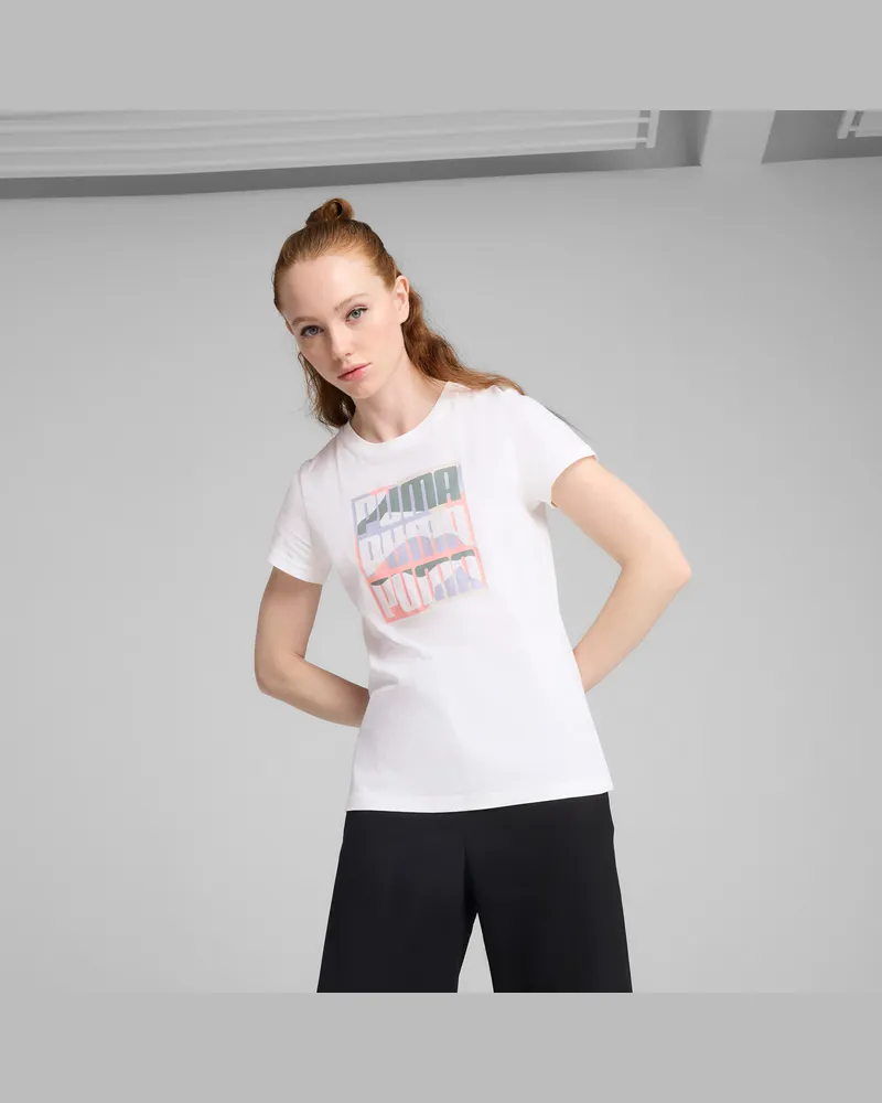 Puma T-shirt GRAPHICS da donna, Abbigliamento, Bianco White