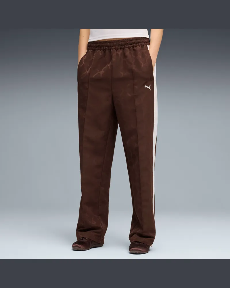 Puma Pantaloni da corsa T7 da donna, Abbigliamento, Marrone Brown