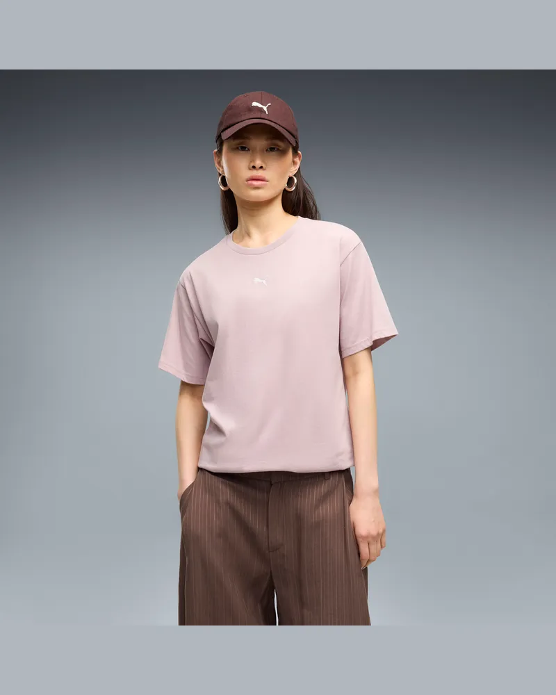 Puma T-shirt ESS vestibilità comoda da donna, Abbigliamento, Rosa Pink