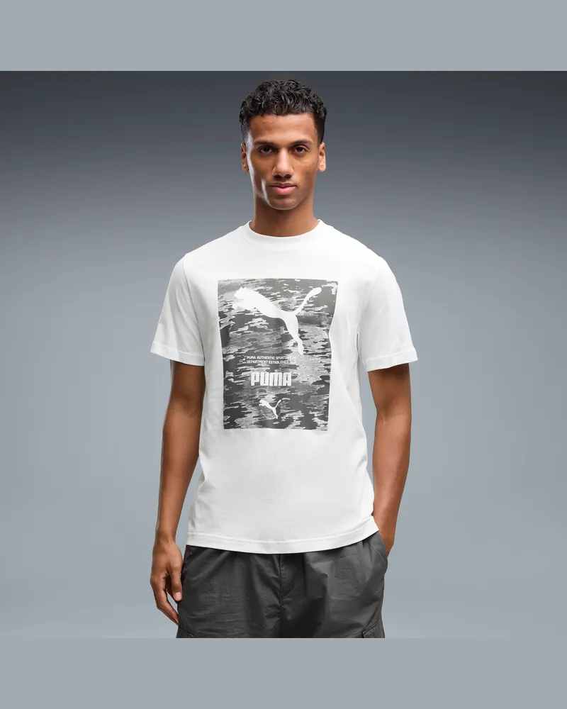 Puma T-shirt con grafica  Sport Camo da uomo, Accessori, Bianco White