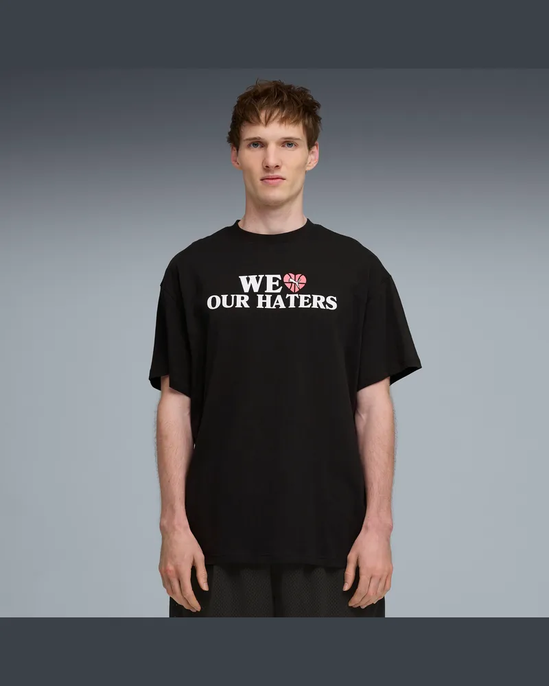 Puma T-shirt da basket oversize Out The Mail da uomo, Abbigliamento, Nero Black