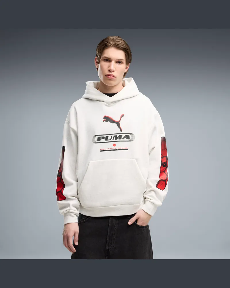 Puma Felpa con cappuccio e grafica  Sport da uomo, Accessori, Bianco White