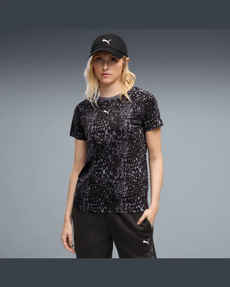 Puma T-shirt con grafica animalier da donna, Abbigliamento, Grigio Gray