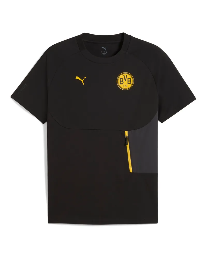 Puma T-shirt con taschino Borussia Dortmund TECH da uomo, Accessori, Nero Black