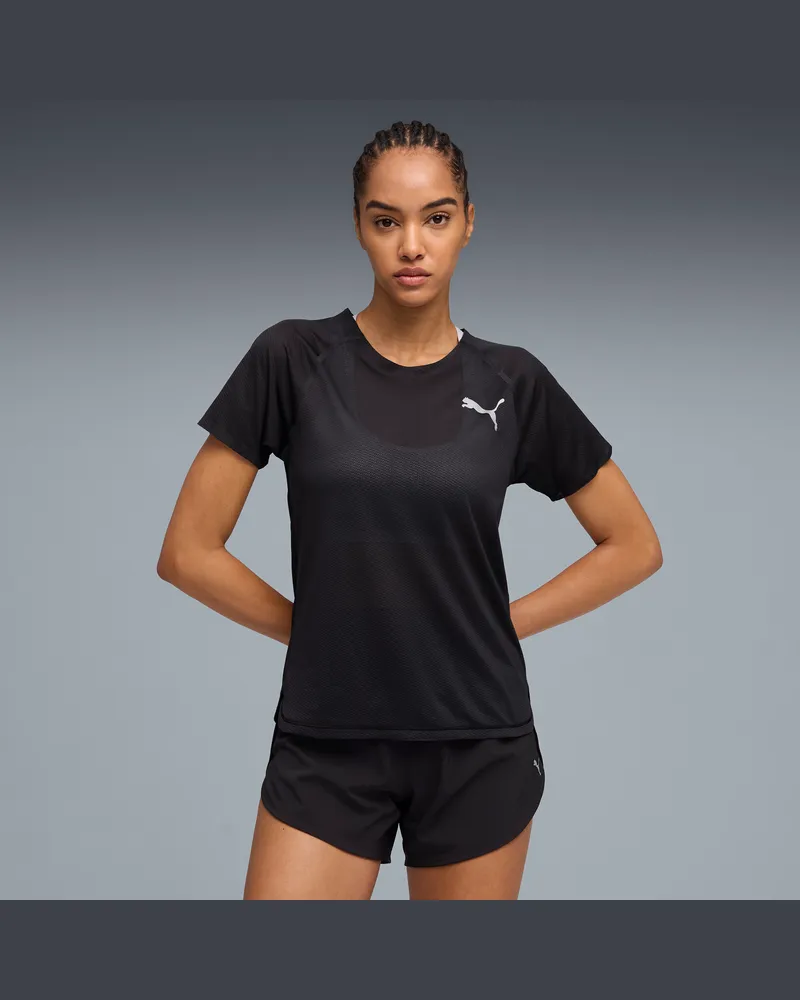 Puma T-shirt da running Lightspeed da donna, Abbigliamento, Nero Black