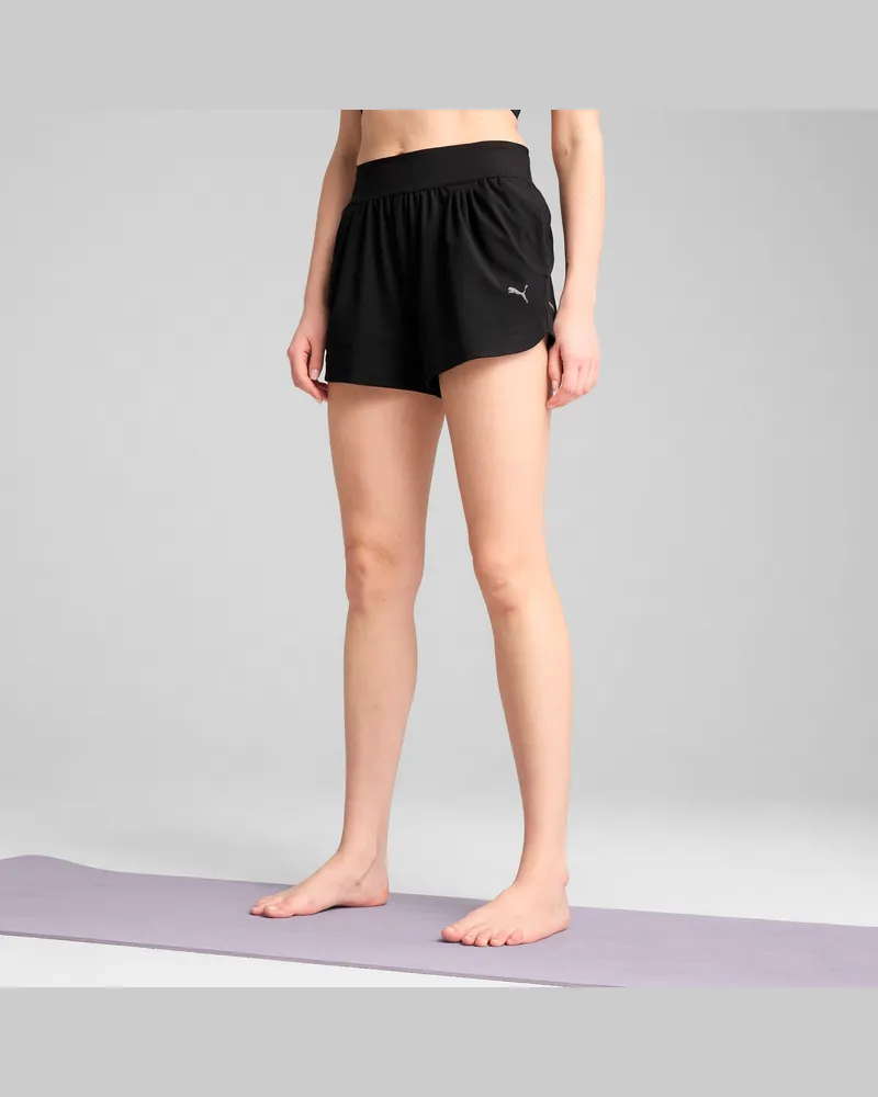 Puma Shorts MOVE CLOUDSPUN da donna, Abbigliamento, Nero Black