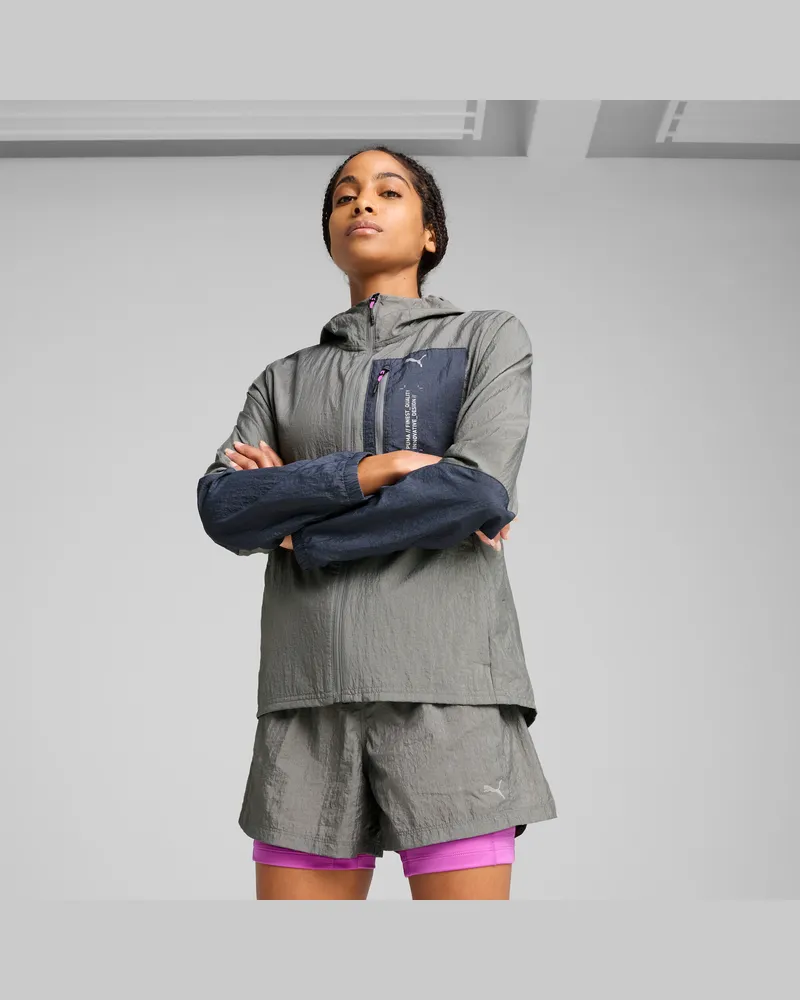 Puma Giacca SEASONS WindCELL da donna, Abbigliamento, Grigio Gray