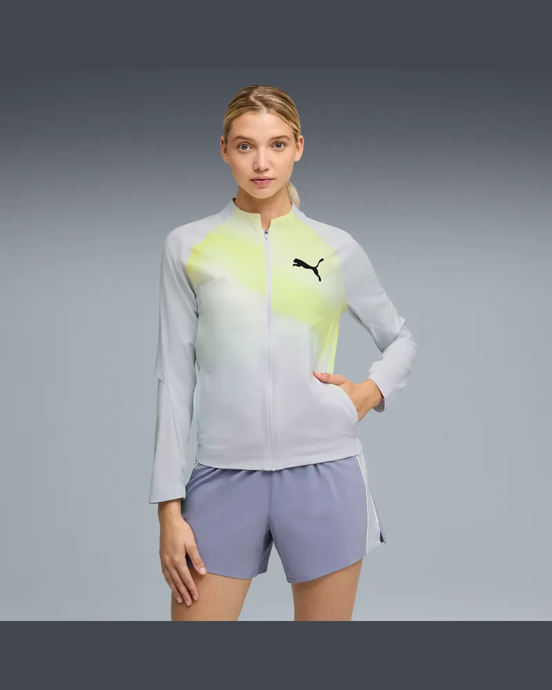 Puma Giacca da running con grafica Lightspeed ULTRAWEAVE da donna, Abbigliamento, Grigio Gray
