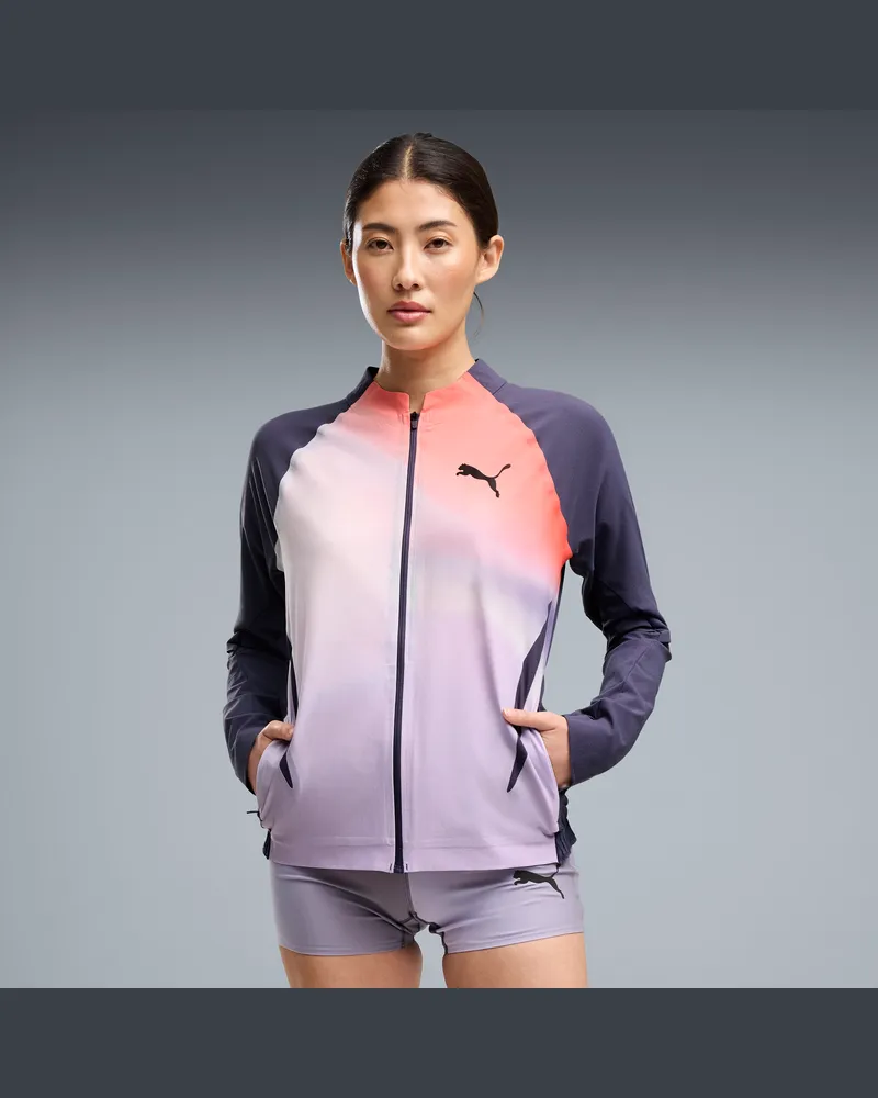 Puma Giacca da running con grafica Lightspeed ULTRAWEAVE da donna, Abbigliamento, Grigio Gray