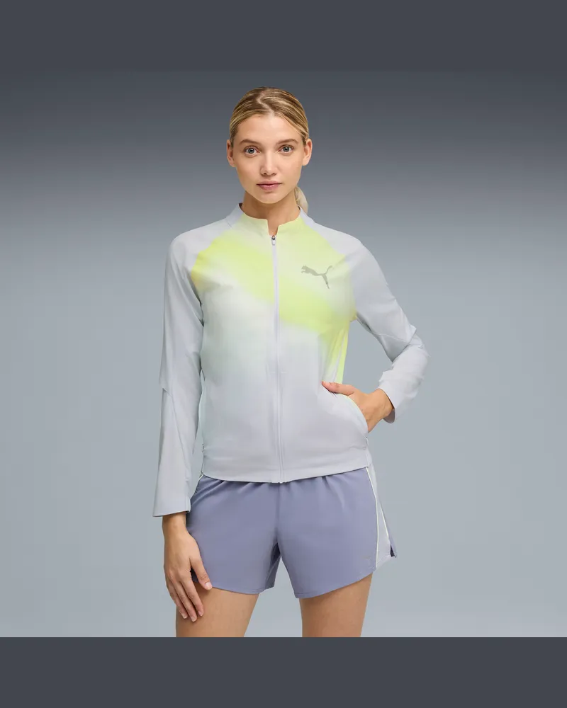 Puma Giacca da running con grafica Lightspeed ULTRAWEAVE da donna, Abbigliamento, Grigio Gray