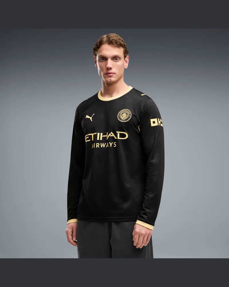 Puma Maglia Home a maniche lunghe Manchester City 26/27 da uomo, Abbigliamento, Nero Black