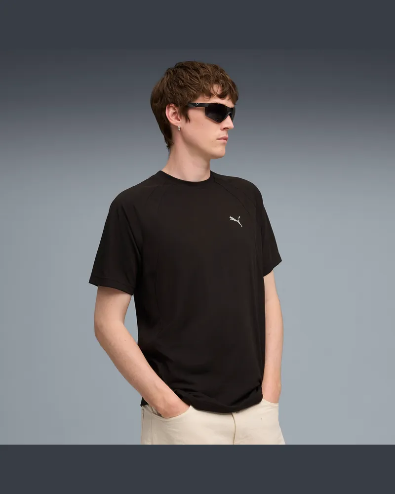 Puma T-shirt Evostripe da uomo, Abbigliamento, Nero Black