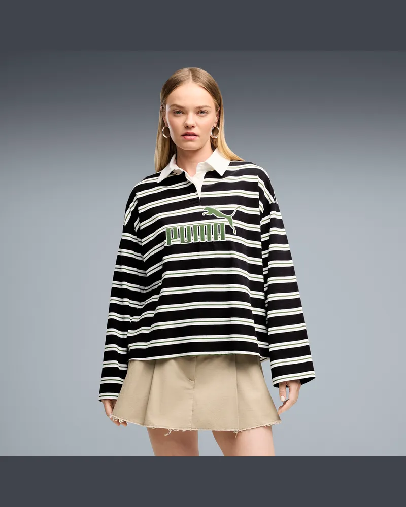 Puma Polo da rugby oversize con logo Essentials Elevated No.1 da donna, Accessori, Nero Black