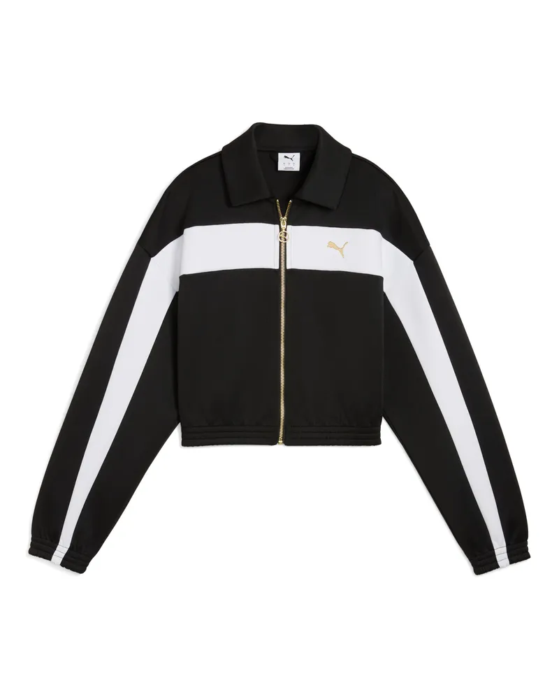 Puma Giacca sportiva cropped dal taglio morbido da donna, Abbigliamento, Nero Black