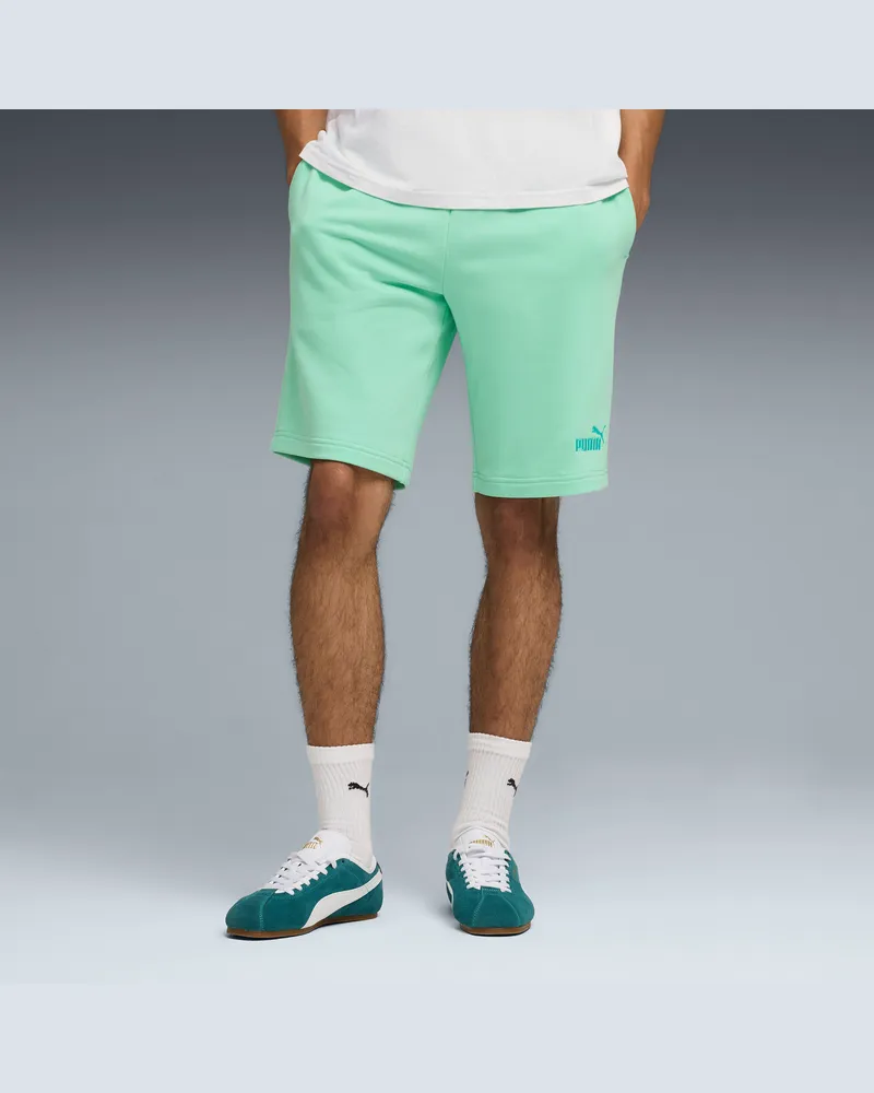 Puma Shorts con logo Essentials N. 1 da 10" da uomo, Abbigliamento, Verde Green