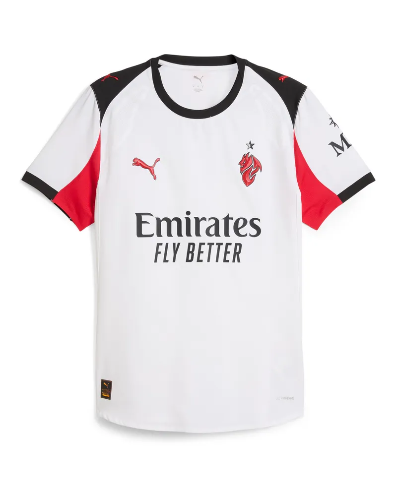 Puma Maglia gara Away AC Milan Authentic 25/26 da uomo, Accessori, Bianco White