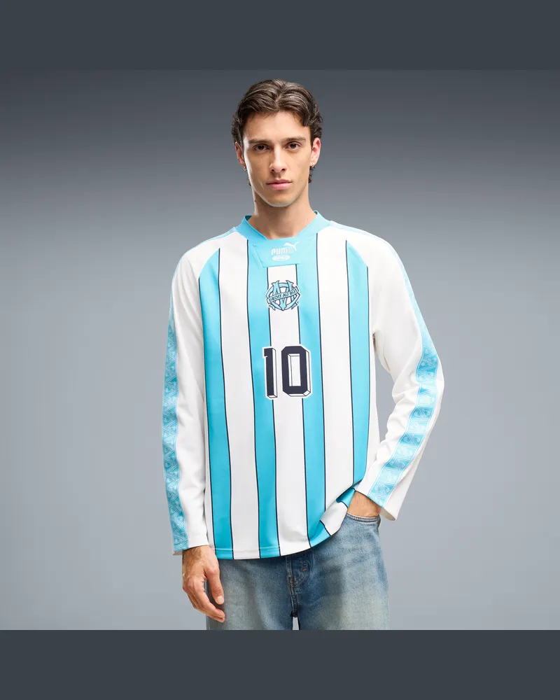 Puma Maglia Olympique de Marseille KING dal taglio morbido da uomo, Abbigliamento, Bianco White
