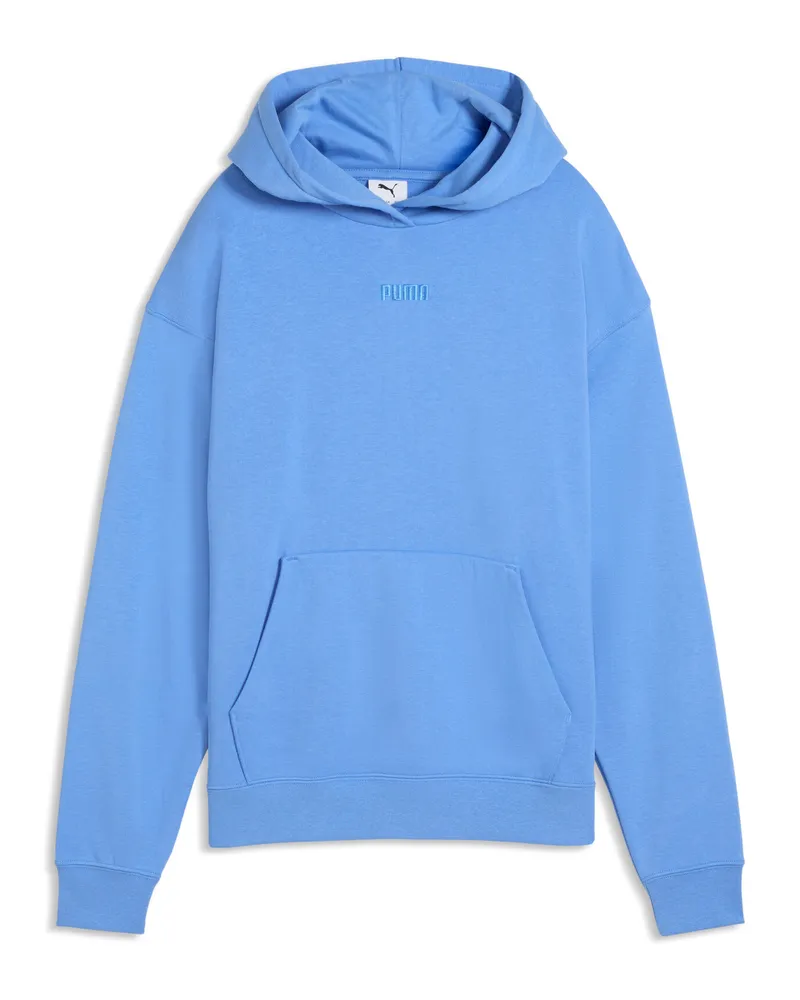 Puma Felpa con cappuccio Essentials Elevated Comfort da donna, Abbigliamento, Blu Blue