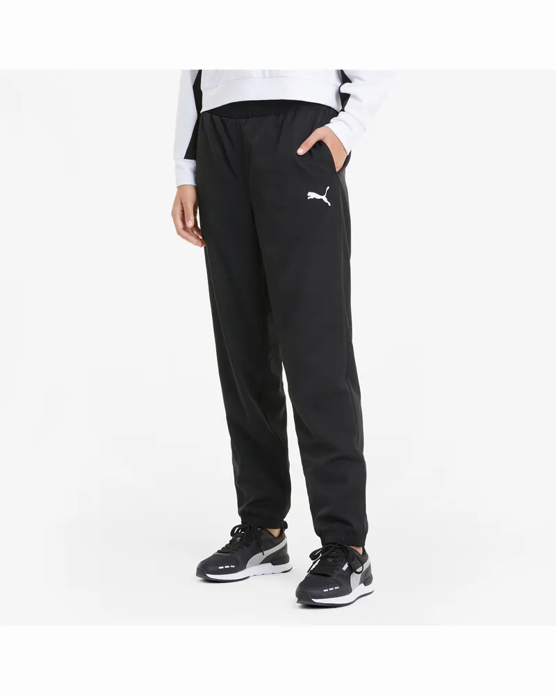 Puma Pantaloni in tessuto Active da donna, Abbigliamento, Nero Black
