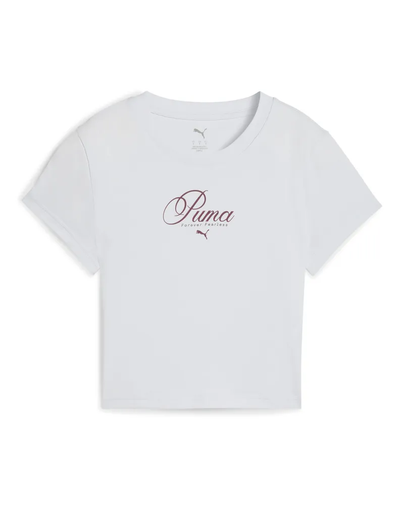 Puma T-shirt con grafica  da donna, Abbigliamento, Grigio Gray