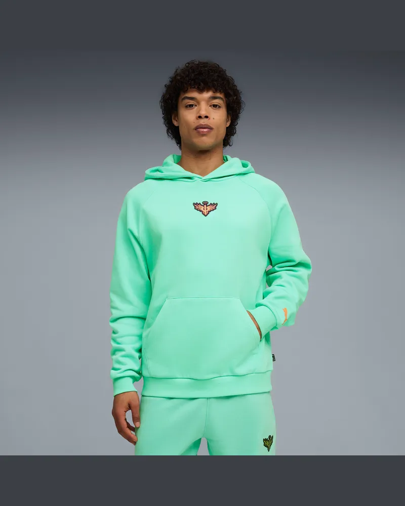 Puma Felpa da basket con cappuccio Melo Alwayz On 1 da uomo, Abbigliamento, Verde Green