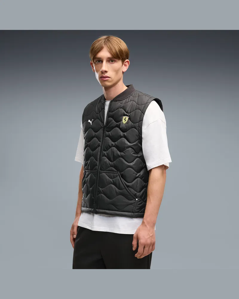 Puma Gilet Scuderia Ferrari Premium da uomo, Abbigliamento, Nero Black