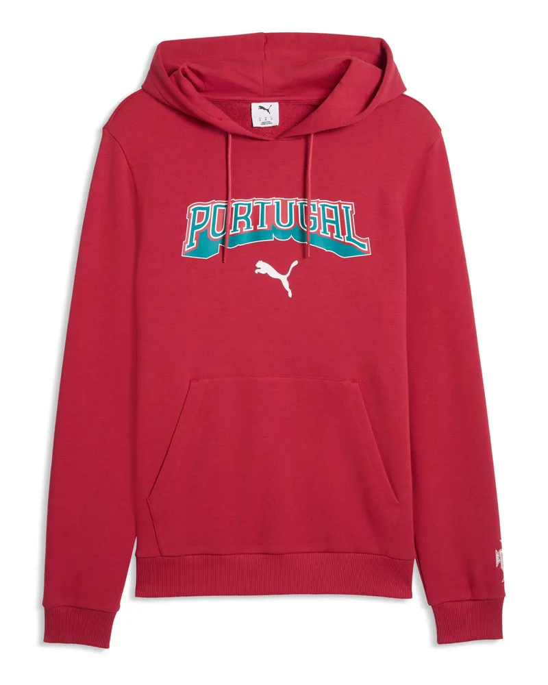 Puma Felpa con cappuccio Portogallo ftblCulture da uomo, Accessori, Rosso Red