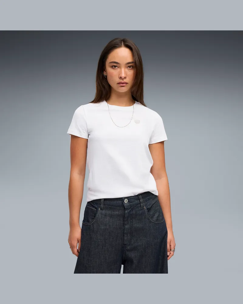 Puma T-shirt Essentials Elevated da donna, Abbigliamento, Bianco White