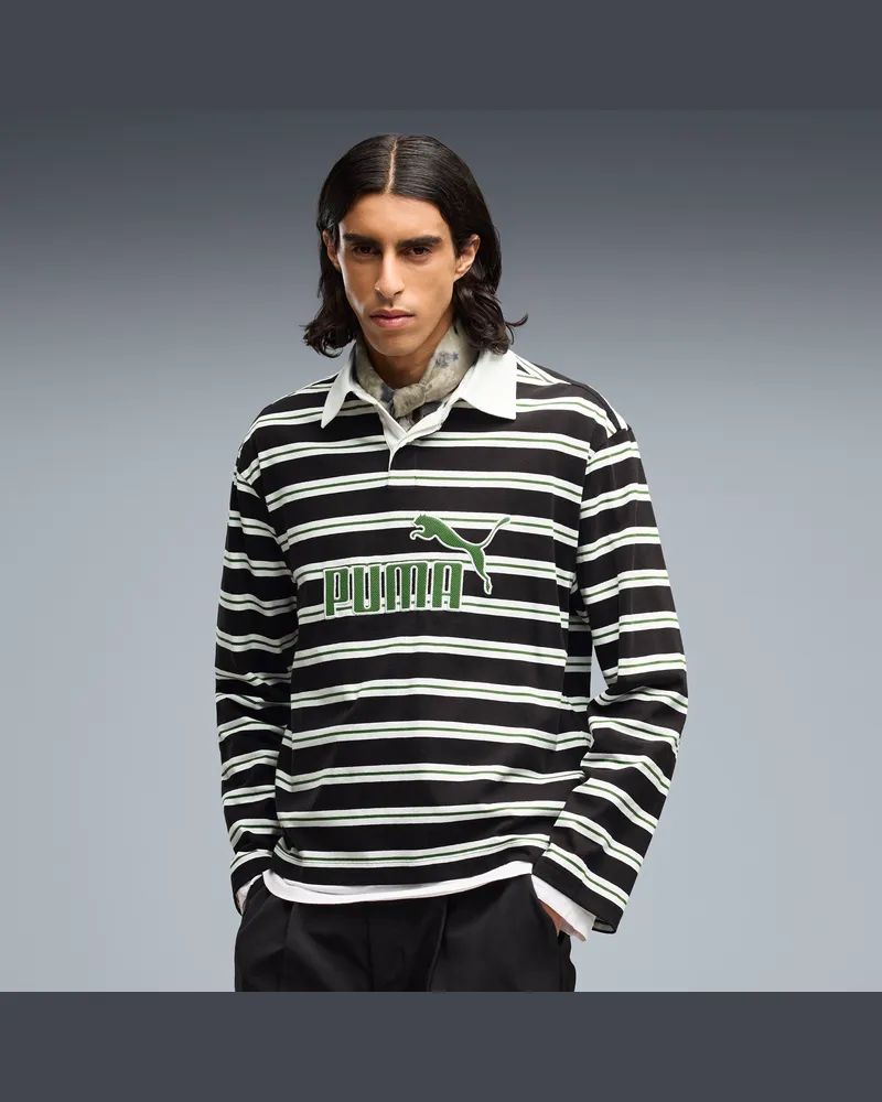 Puma Polo da rugby Essentials Elevated N. 1 dal taglio morbido da uomo, Abbigliamento, Nero Black