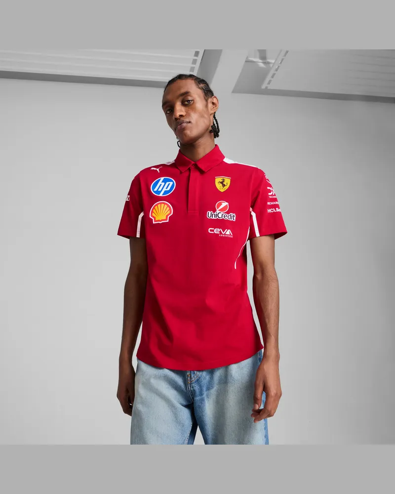 Puma Polo Team Scuderia Ferrari HP 2025 da uomo, Abbigliamento, Rosso Red