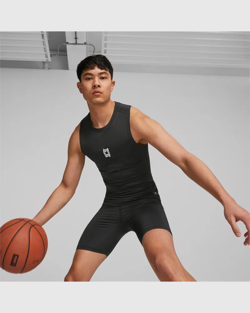 Puma Top da basket senza maniche Hoops Team da uomo, Abbigliamento, Nero Black