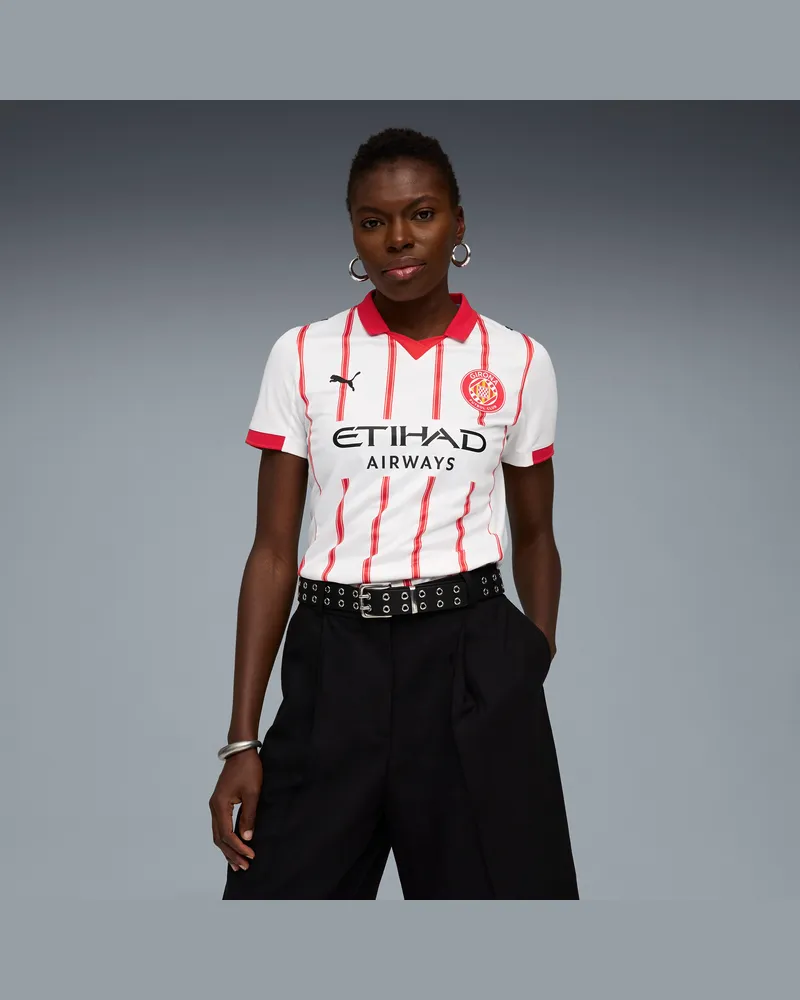 Puma Maglia gara Home Girona FC 25/26 da donna, Abbigliamento, Bianco White